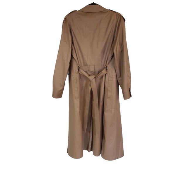 Vintage Misty Harbor Trench Wrap coat size 12US single breast Khaki mid calf - Picture 2 of 16